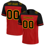Custom Red Black Raglan Sleeves Black Personalized Authentic Football Jersey FBJ02-bc0f0b9