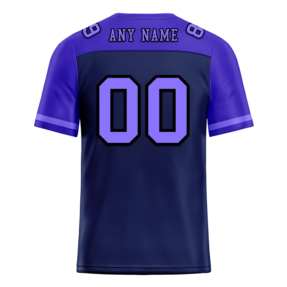 Custom Black Purple Raglan Sleeves Purple Personalized Authentic Football Jersey FBJ02-bc0f0c0