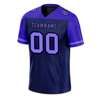 Custom Black Purple Raglan Sleeves Purple Personalized Authentic Football Jersey FBJ02-bc0f0c0