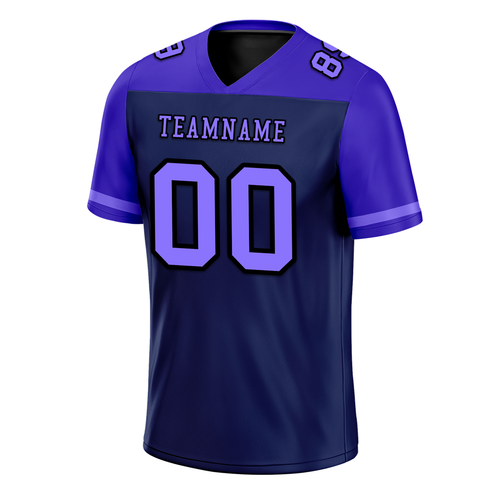 Custom Black Purple Raglan Sleeves Purple Personalized Authentic Football Jersey FBJ02-bc0f0c0