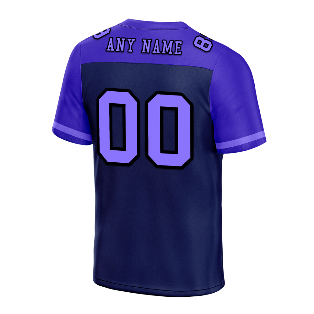 Custom Black Purple Raglan Sleeves Purple Personalized Authentic Football Jersey FBJ02-bc0f0c0