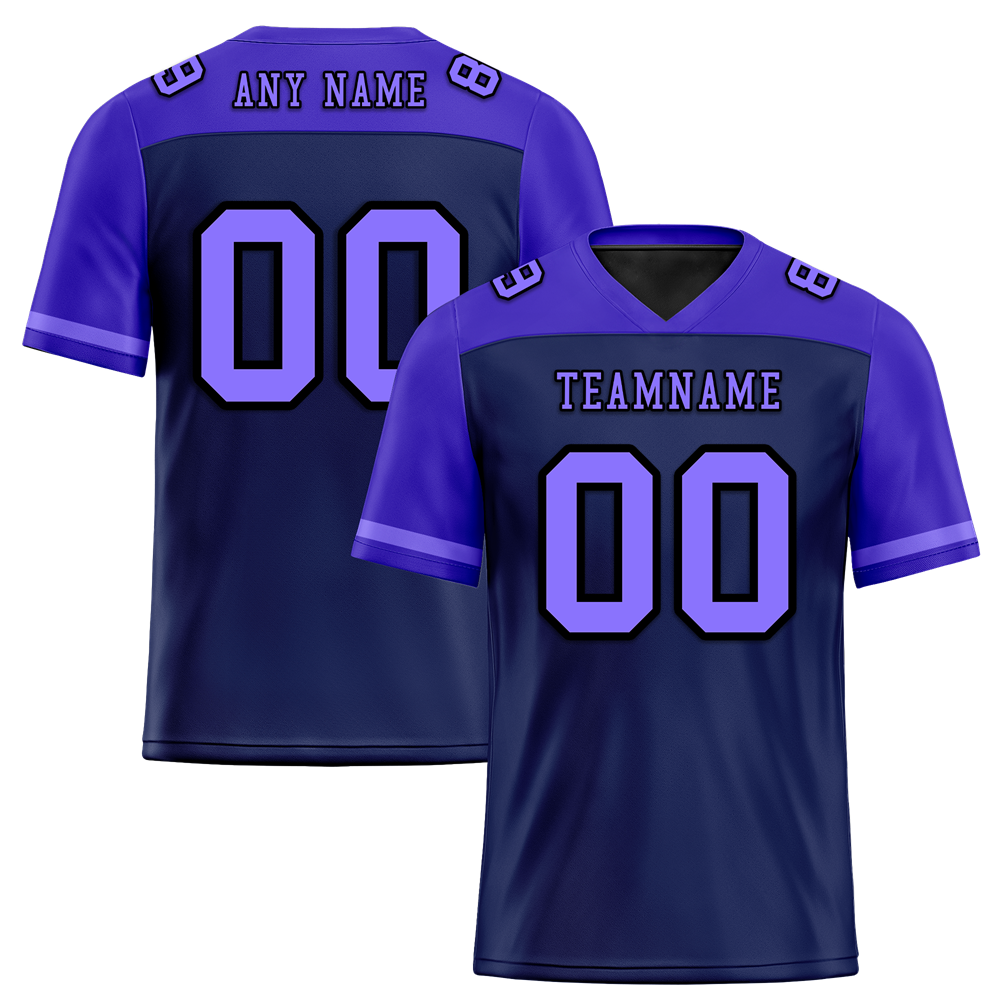 Custom Black Purple Raglan Sleeves Purple Personalized Authentic Football Jersey FBJ02-bc0f0c0