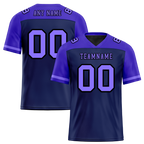 Custom Black Purple Raglan Sleeves Purple Personalized Authentic Football Jersey FBJ02-bc0f0c0