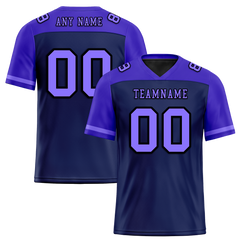 Custom Black Purple Raglan Sleeves Purple Personalized Authentic Football Jersey FBJ02-bc0f0c0