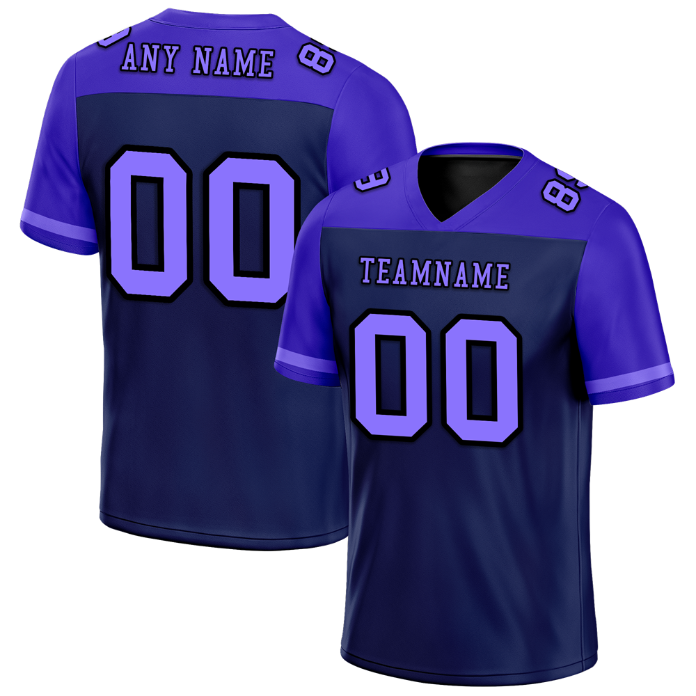Custom Black Purple Raglan Sleeves Purple Personalized Authentic Football Jersey FBJ02-bc0f0c0