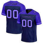 Custom Black Purple Raglan Sleeves Purple Personalized Authentic Football Jersey FBJ02-bc0f0c0