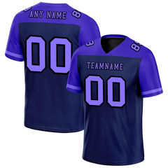 Custom Black Purple Raglan Sleeves Purple Personalized Authentic Football Jersey FBJ02-bc0f0c0