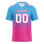 Custom Aqua Pink Fade Fashion White Personalized Authentic Football Jersey FBJ02-bc0f0ca