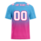 Custom Aqua Pink Fade Fashion White Personalized Authentic Football Jersey FBJ02-bc0f0ca