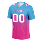 Custom Aqua Pink Fade Fashion White Personalized Authentic Football Jersey FBJ02-bc0f0ca