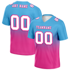 Custom Aqua Pink Fade Fashion White Personalized Authentic Football Jersey FBJ02-bc0f0ca