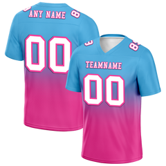 Custom Aqua Pink Fade Fashion White Personalized Authentic Football Jersey FBJ02-bc0f0ca