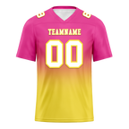 Custom Pink Yellow Fade Fashion White Personalized Authentic Football Jersey FBJ02-bc0f0cb
