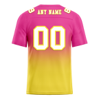 Custom Pink Yellow Fade Fashion White Personalized Authentic Football Jersey FBJ02-bc0f0cb