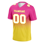 Custom Pink Yellow Fade Fashion White Personalized Authentic Football Jersey FBJ02-bc0f0cb