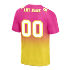 Custom Pink Yellow Fade Fashion White Personalized Authentic Football Jersey FBJ02-bc0f0cb