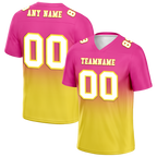 Custom Pink Yellow Fade Fashion White Personalized Authentic Football Jersey FBJ02-bc0f0cb