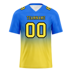 Custom Blue Yellow Fade Fashion Yellow Personalized Authentic Football Jersey FBJ02-bc0f0cc