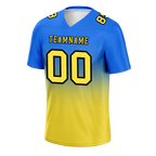 Custom Blue Yellow Fade Fashion Yellow Personalized Authentic Football Jersey FBJ02-bc0f0cc