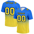 Custom Blue Yellow Fade Fashion Yellow Personalized Authentic Football Jersey FBJ02-bc0f0cc