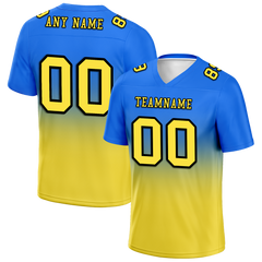 Custom Blue Yellow Fade Fashion Yellow Personalized Authentic Football Jersey FBJ02-bc0f0cc