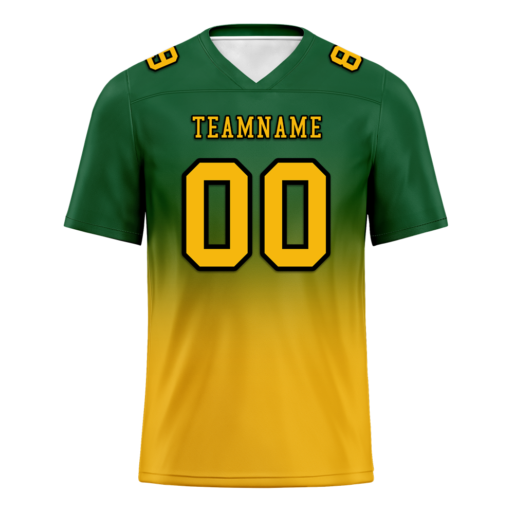 Custom Green Yellow Fade Fashion Yellow Personalized Authentic Football Jersey FBJ02-bc0f0cd