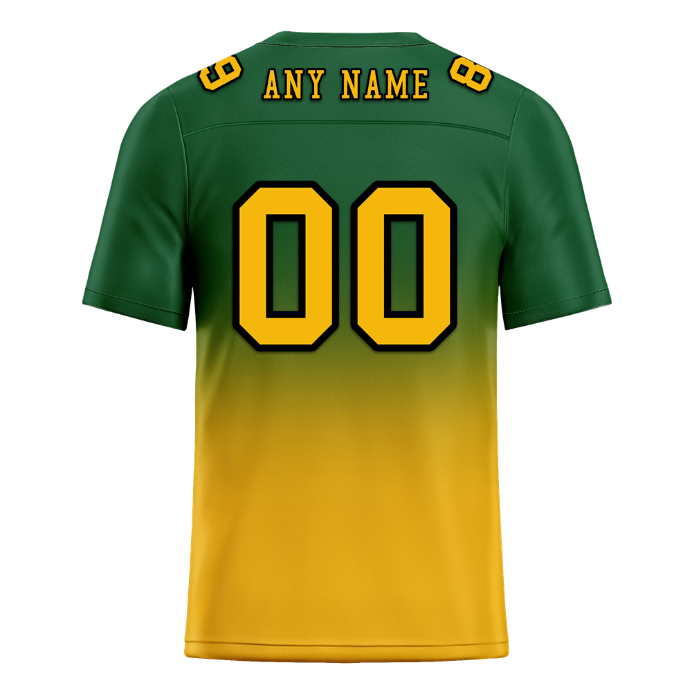 Custom Green Yellow Fade Fashion Yellow Personalized Authentic Football Jersey FBJ02-bc0f0cd