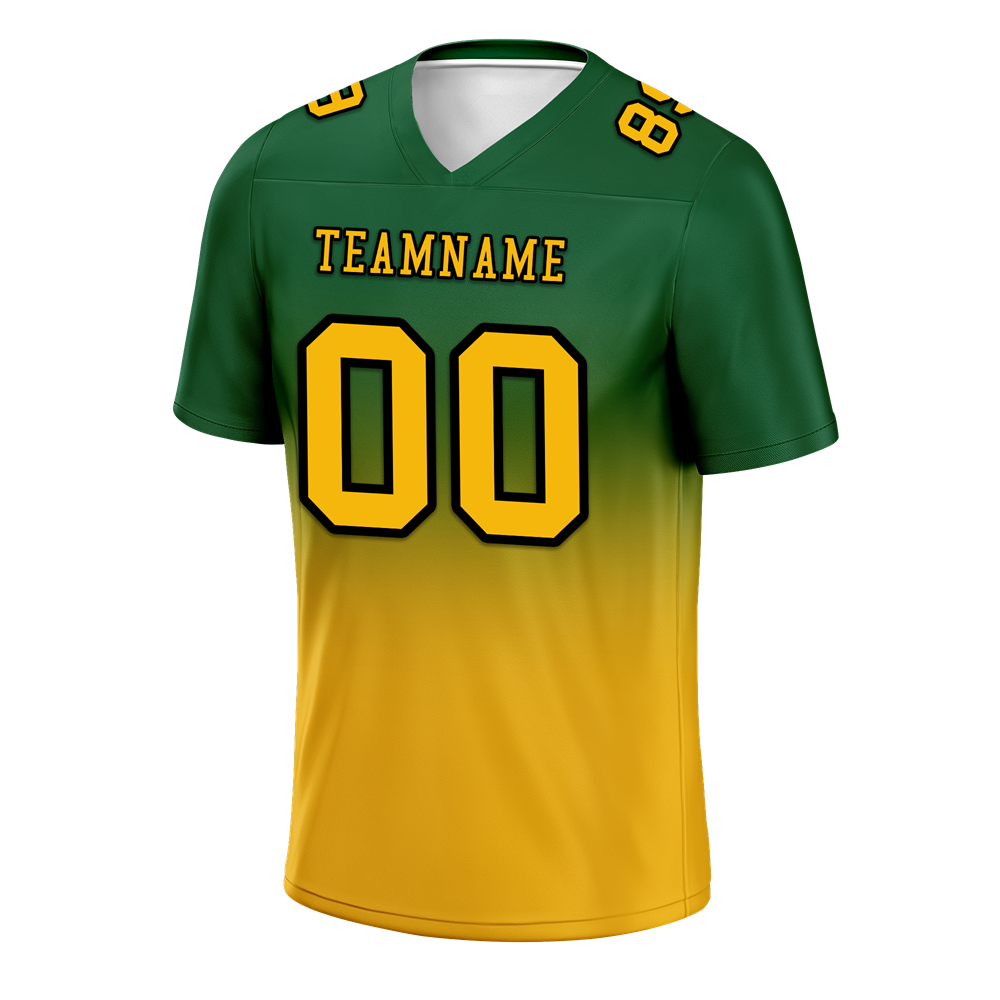 Custom Green Yellow Fade Fashion Yellow Personalized Authentic Football Jersey FBJ02-bc0f0cd