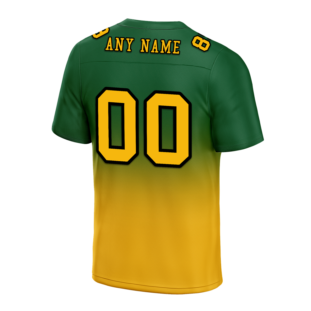 Custom Green Yellow Fade Fashion Yellow Personalized Authentic Football Jersey FBJ02-bc0f0cd