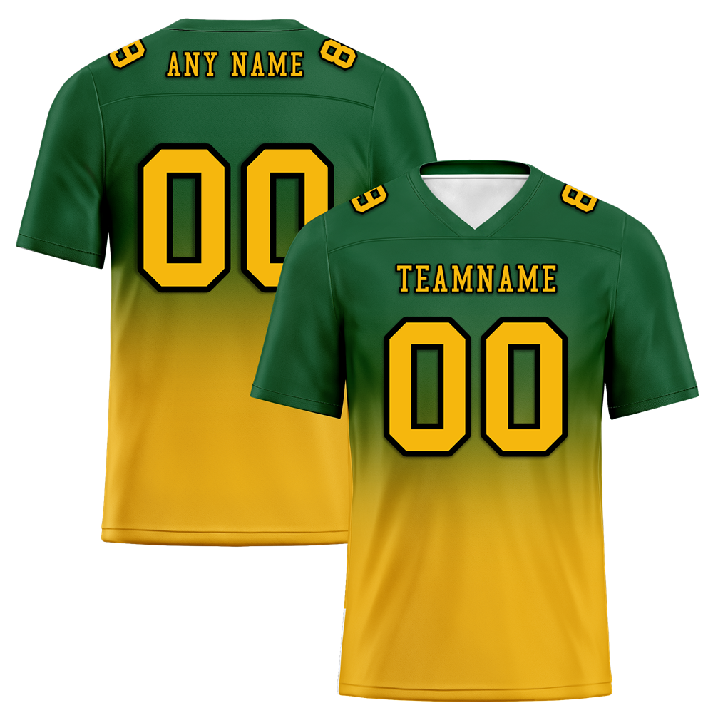 Custom Green Yellow Fade Fashion Yellow Personalized Authentic Football Jersey FBJ02-bc0f0cd
