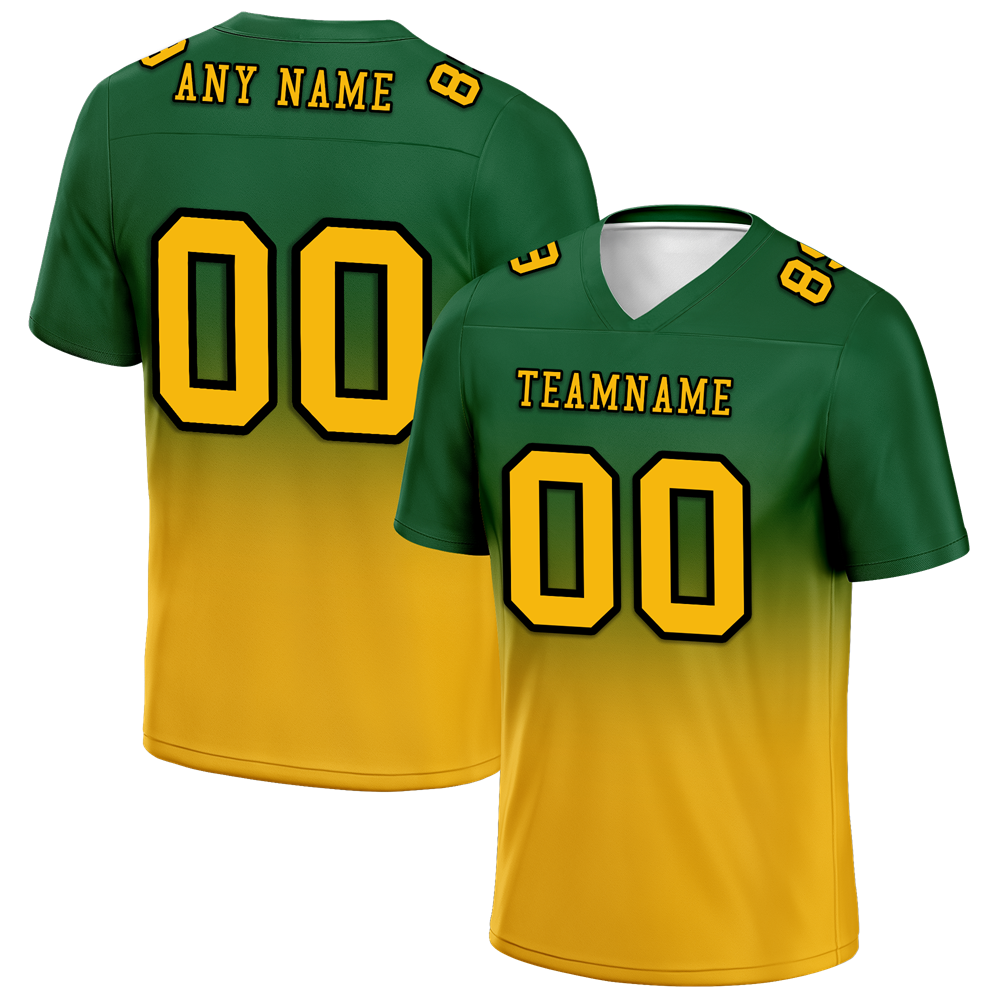 Custom Green Yellow Fade Fashion Yellow Personalized Authentic Football Jersey FBJ02-bc0f0cd