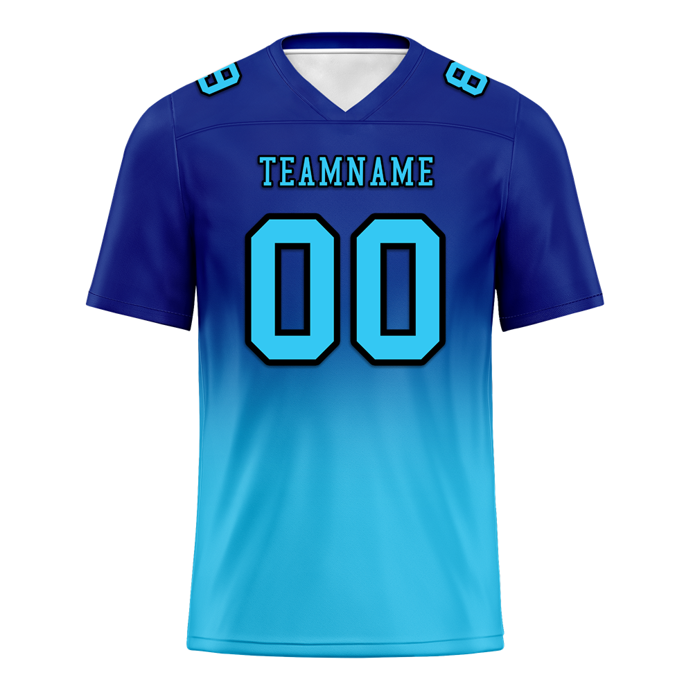 Custom Blue Aqua Fade Fashion Aqua Personalized Authentic Football Jersey FBJ02-bc0f0ce