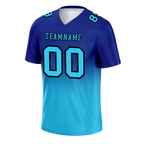Custom Blue Aqua Fade Fashion Aqua Personalized Authentic Football Jersey FBJ02-bc0f0ce