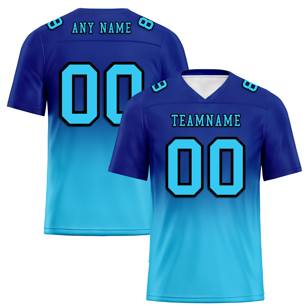 Custom Blue Aqua Fade Fashion Aqua Personalized Authentic Football Jersey FBJ02-bc0f0ce