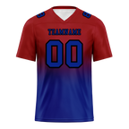 Custom Brown Blue Fade Fashion Blue Personalized Authentic Football Jersey FBJ02-bc0f0cf