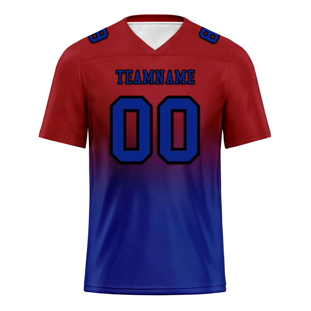 Custom Brown Blue Fade Fashion Blue Personalized Authentic Football Jersey FBJ02-bc0f0cf