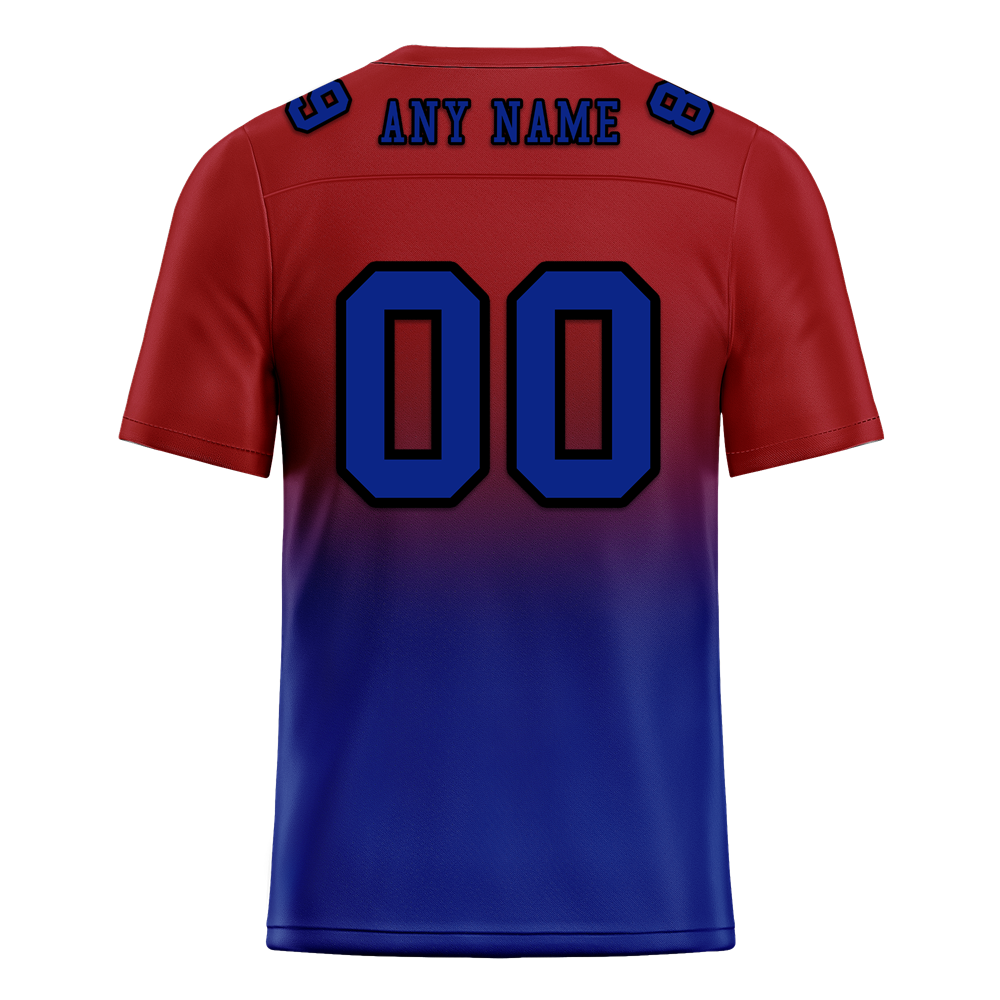 Custom Brown Blue Fade Fashion Blue Personalized Authentic Football Jersey FBJ02-bc0f0cf