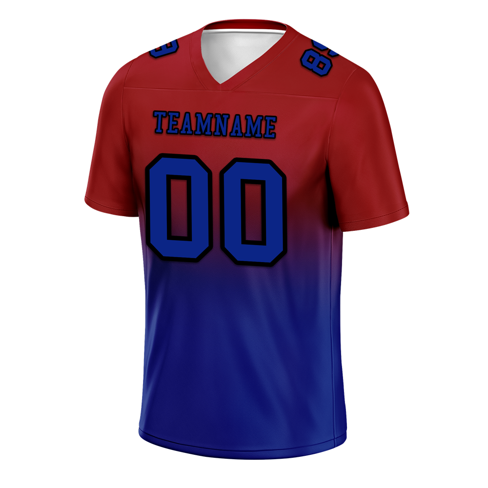 Custom Brown Blue Fade Fashion Blue Personalized Authentic Football Jersey FBJ02-bc0f0cf