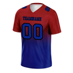 Custom Brown Blue Fade Fashion Blue Personalized Authentic Football Jersey FBJ02-bc0f0cf