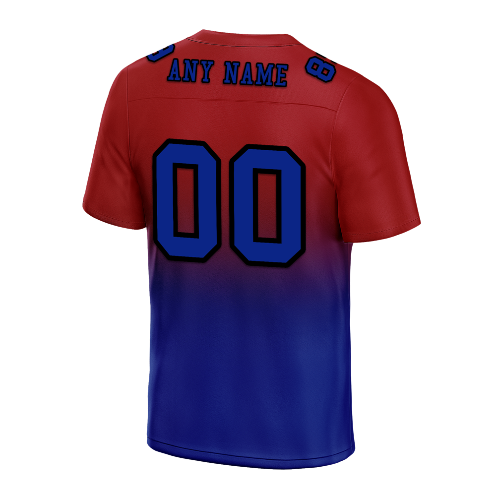 Custom Brown Blue Fade Fashion Blue Personalized Authentic Football Jersey FBJ02-bc0f0cf