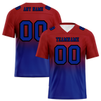 Custom Brown Blue Fade Fashion Blue Personalized Authentic Football Jersey FBJ02-bc0f0cf