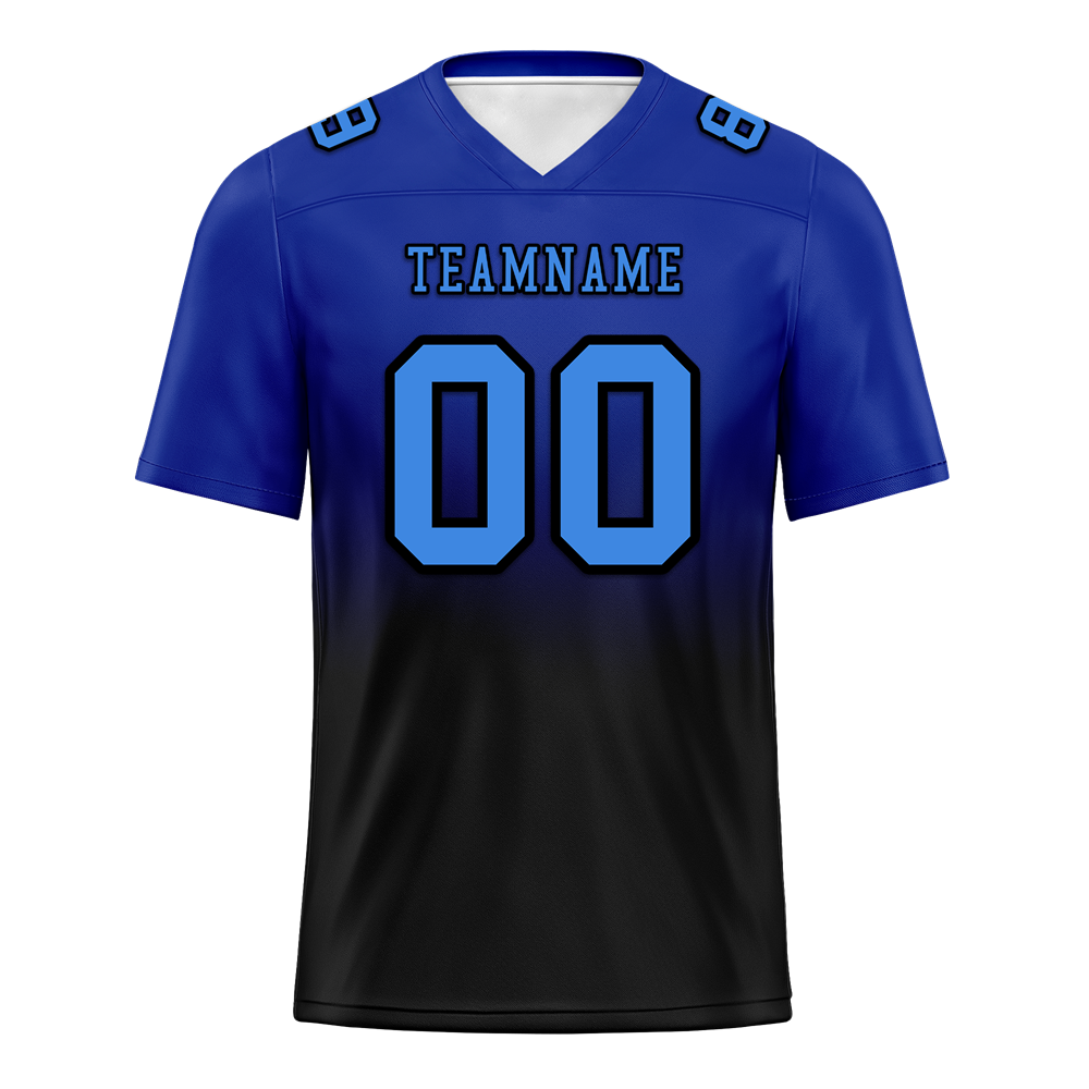 Custom Blue Black Fade Fashion Blue Personalized Authentic Football Jersey FBJ02-bc0f0c7