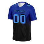 Custom Blue Black Fade Fashion Blue Personalized Authentic Football Jersey FBJ02-bc0f0c7