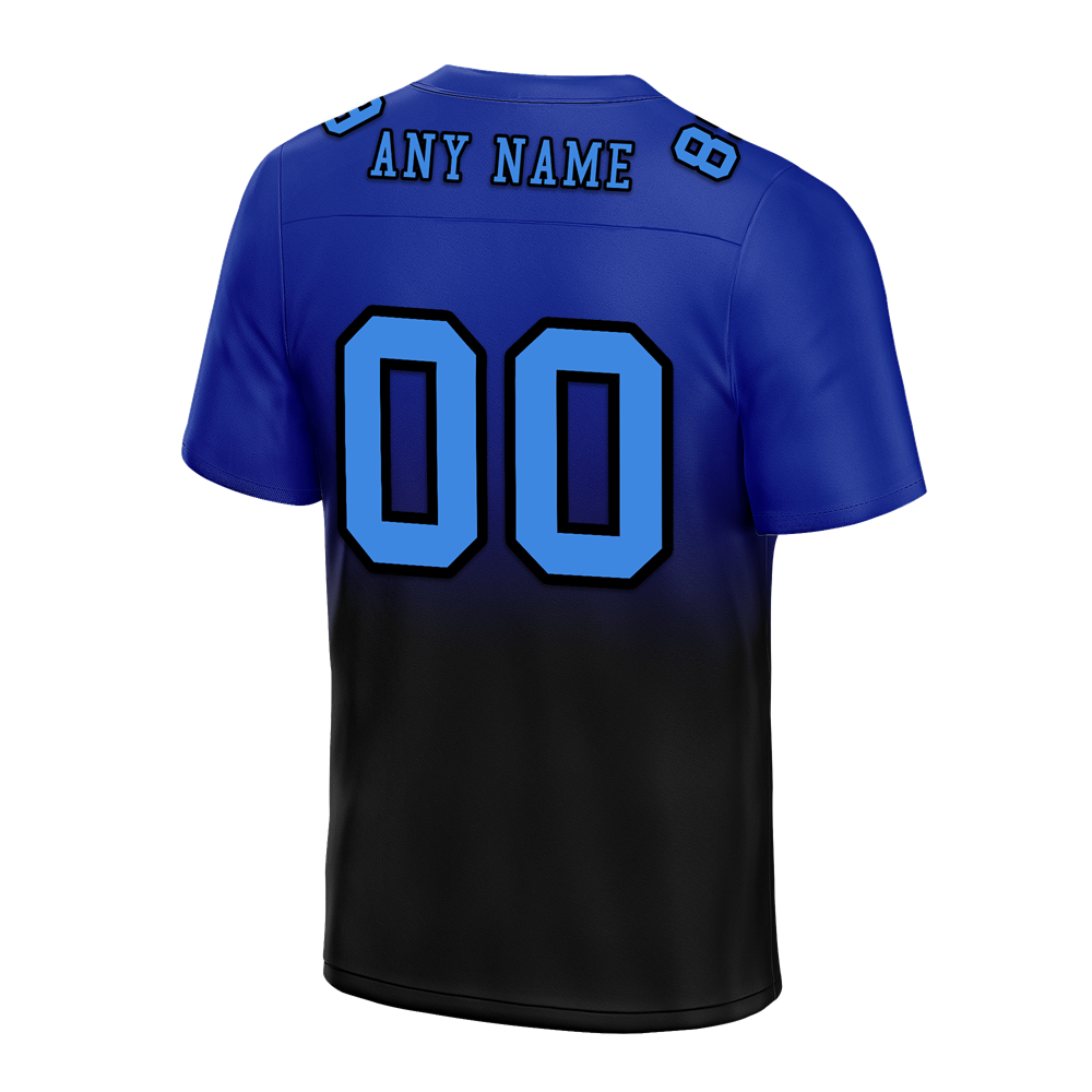 Custom Blue Black Fade Fashion Blue Personalized Authentic Football Jersey FBJ02-bc0f0c7