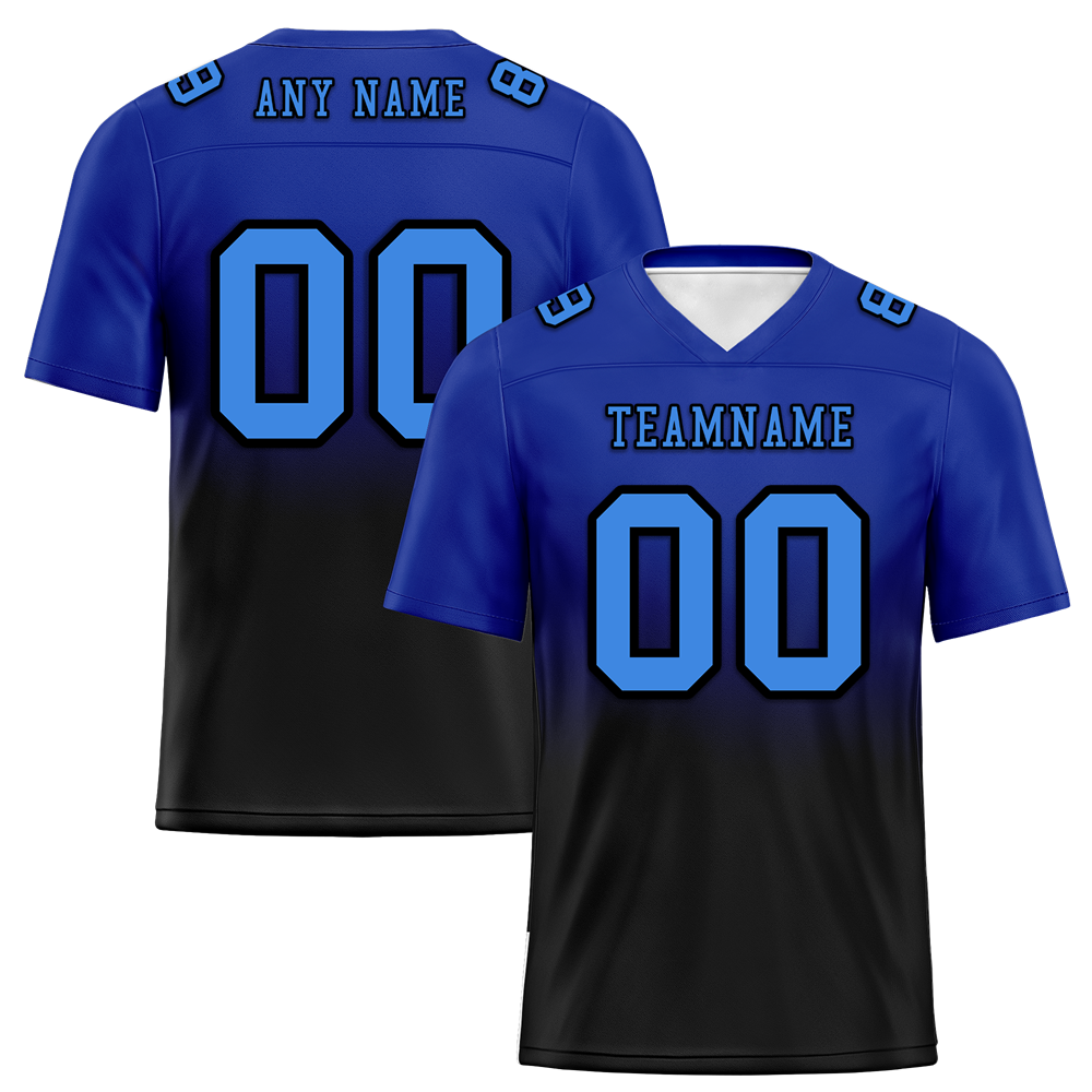Custom Blue Black Fade Fashion Blue Personalized Authentic Football Jersey FBJ02-bc0f0c7