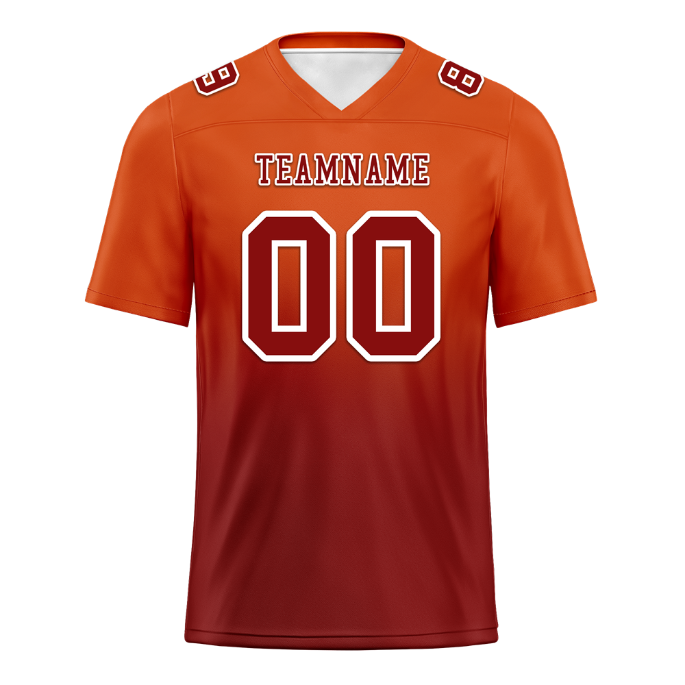 Custom Orange Brown Fade Fashion Brown Personalized Authentic Football Jersey FBJ02-bc0f0c8