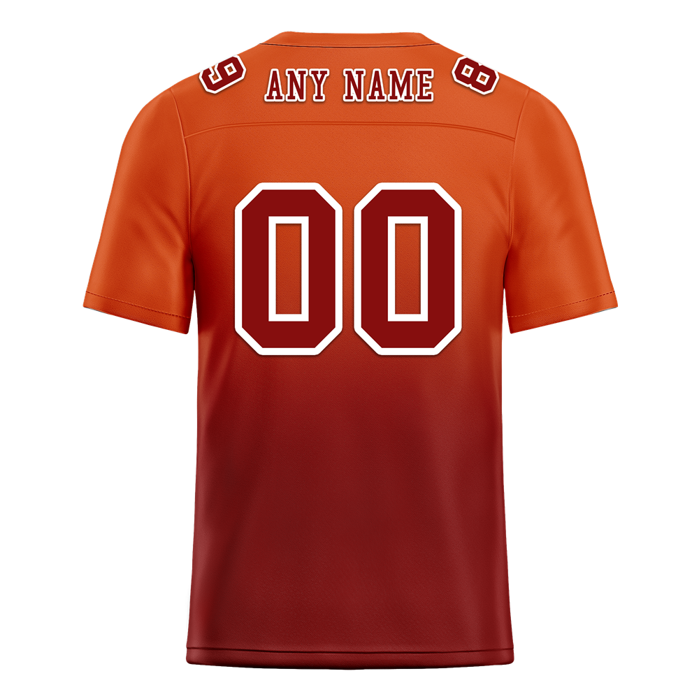 Custom Orange Brown Fade Fashion Brown Personalized Authentic Football Jersey FBJ02-bc0f0c8