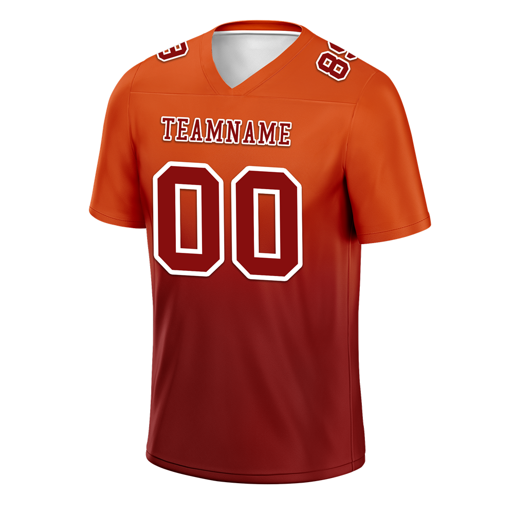 Custom Orange Brown Fade Fashion Brown Personalized Authentic Football Jersey FBJ02-bc0f0c8