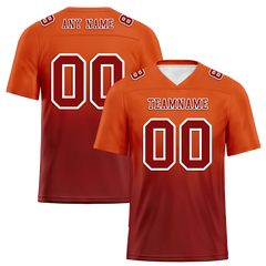 Custom Orange Brown Fade Fashion Brown Personalized Authentic Football Jersey FBJ02-bc0f0c8