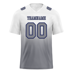 Custom White Grey Fade Fashion Grey Personalized Authentic Football Jersey FBJ02-bc0f0c9